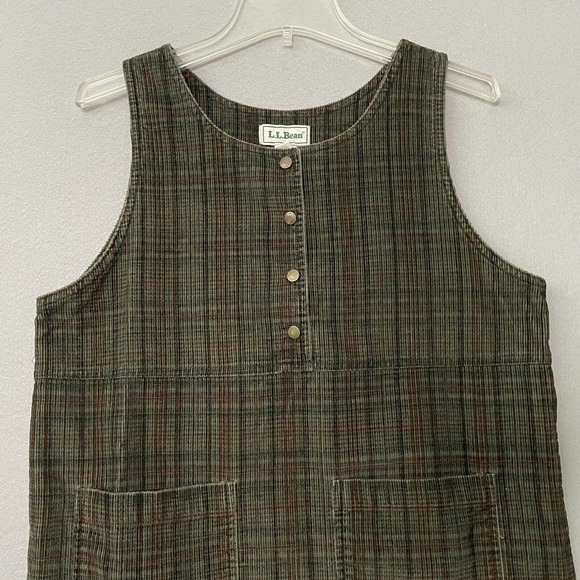L.L. Bean Dresses Vintage Ll Bean Corduroy Shift Plaid Dress Poshmark